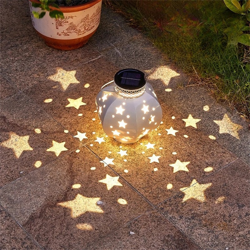 Home Decor Outdoor - مصباح حديقة على شكل نجمة، أضواء