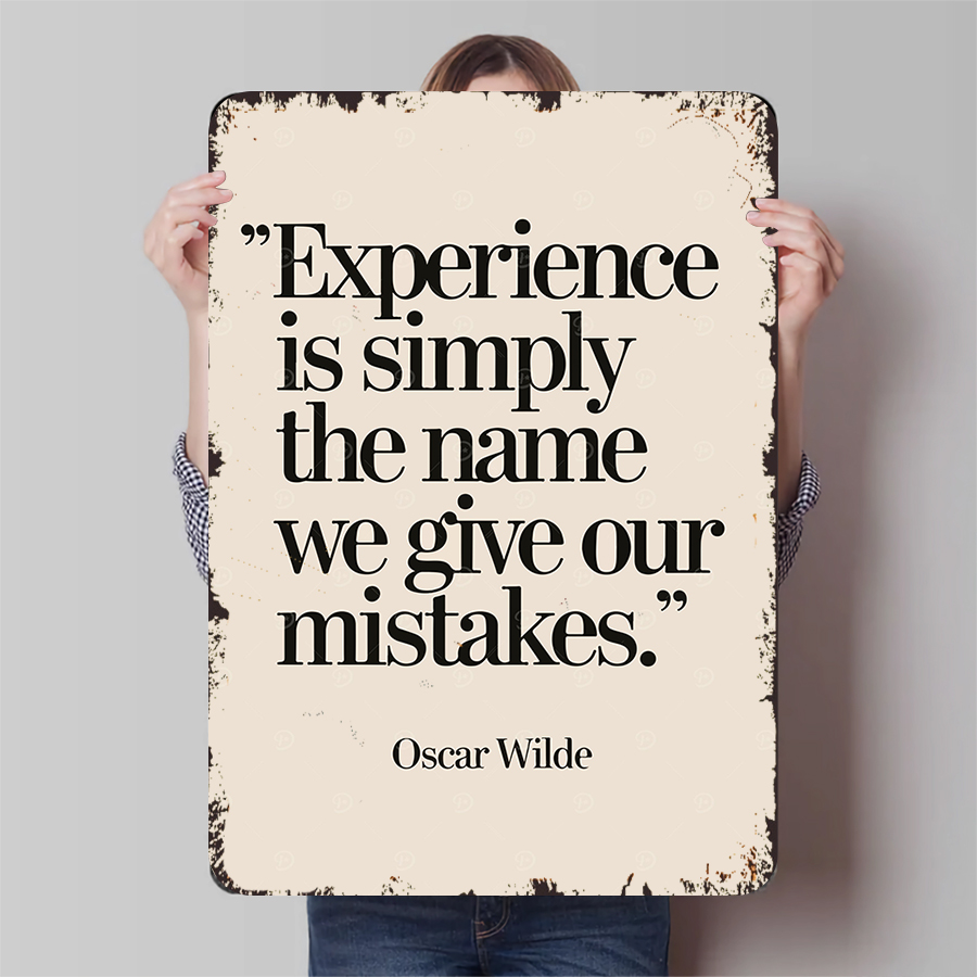 Home Decor Quotes Ideas - أوسكار وايلد اقتباس تجربة الأخطاء الأدب