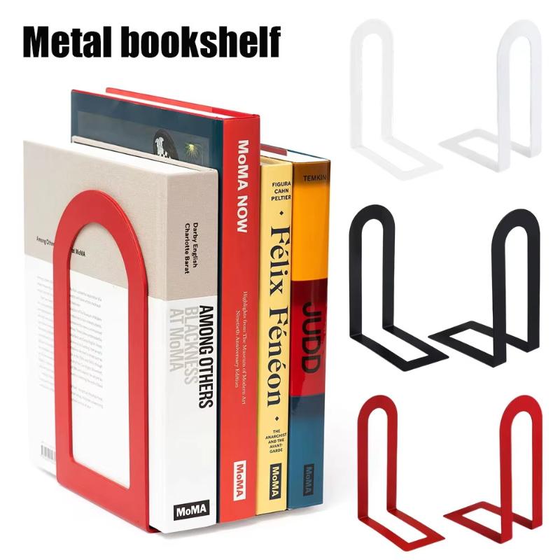Aesthetic Bookend - زوج من حاملات الكتب الحديدية على
