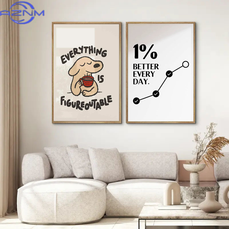 Home Decor Quotes Ideas - ملصق جداري تحفيزي من AZNM، لوحة