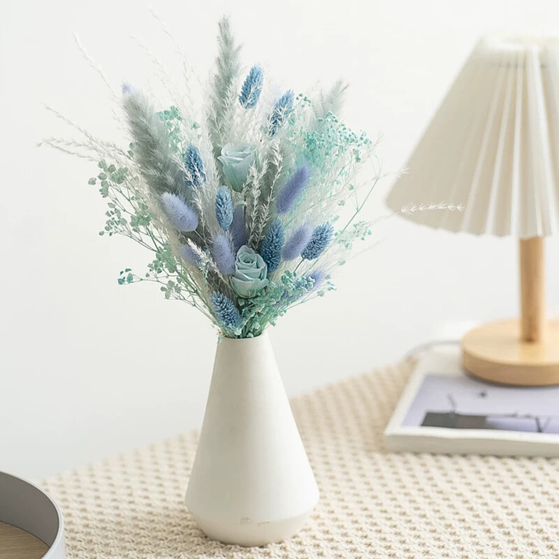 Dried Flower Bouquet - الحفاظ على ذيل أرنب الورد القصب