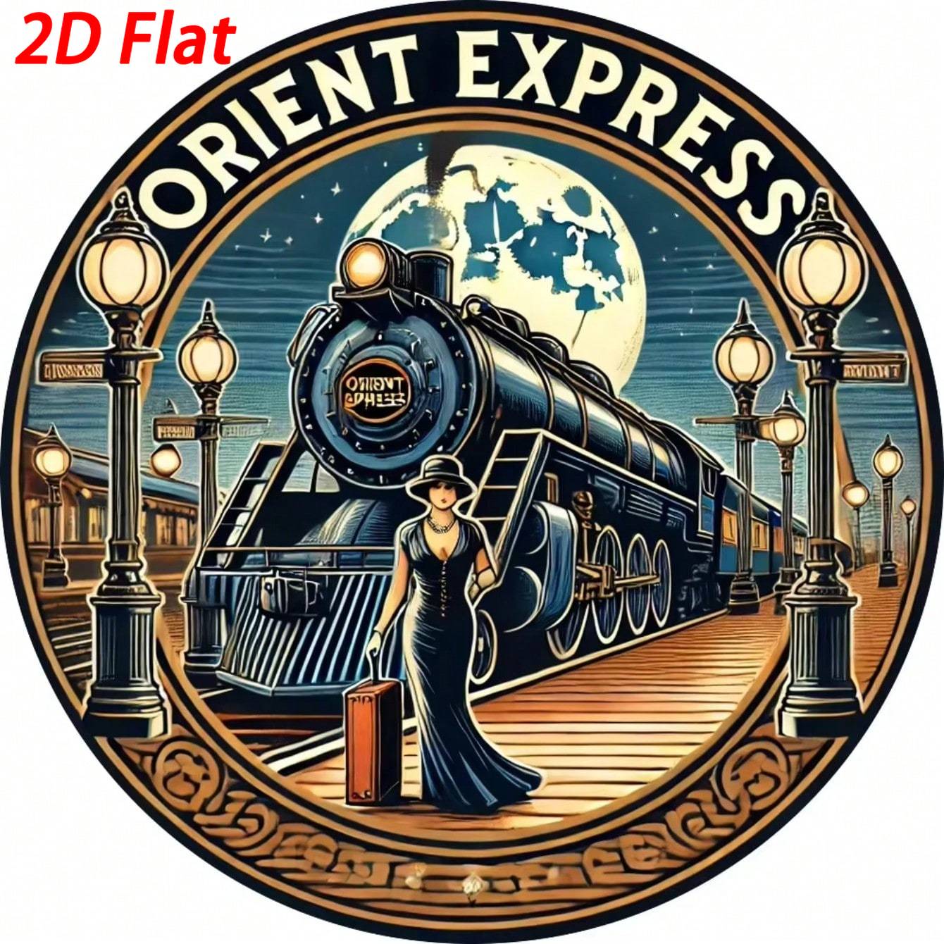 Home Decor Express - لافتة خشبية مسطحة ثنائية الأبعاد لعام