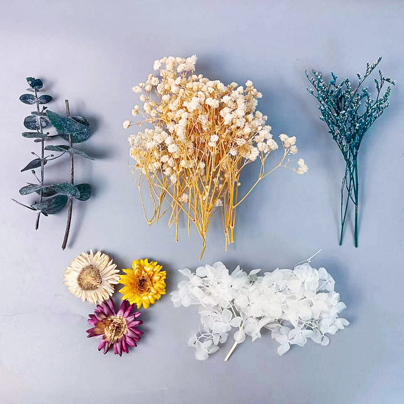Dried Flower Bouquet - 1 حزمة متعددة متنوعة الزهور المجففة