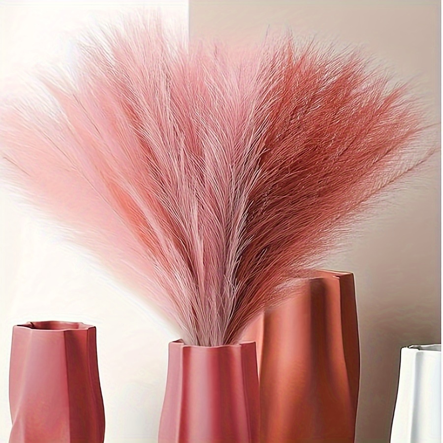 Pampas Grass Decor - ريشة صناعية لمحاكاة عشب السمبط ،