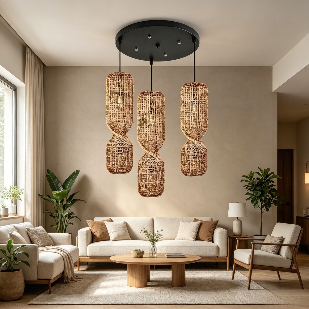 Home Decor Zen Style - مصباح معلق ياباني بأسلوب وابي سابي