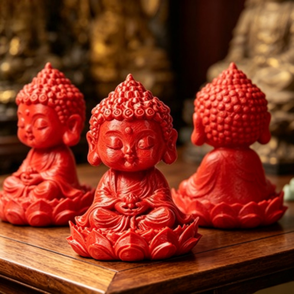 Home Decor Zen Style - تمثال بوذا الصغير الذهبي للتأمل بأسلوب