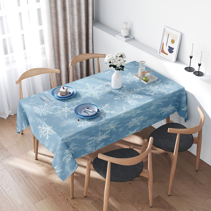 Home Decor Online Shopping - ندفة الثلج الطعام مفرش المائدة الشتاء