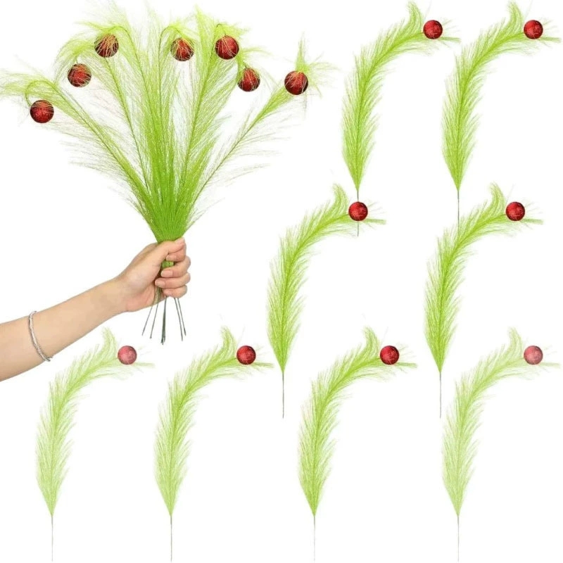 زينة عيد الميلاد على شكل غصن أ - مراجعة Pampas Grass Decor وسعره