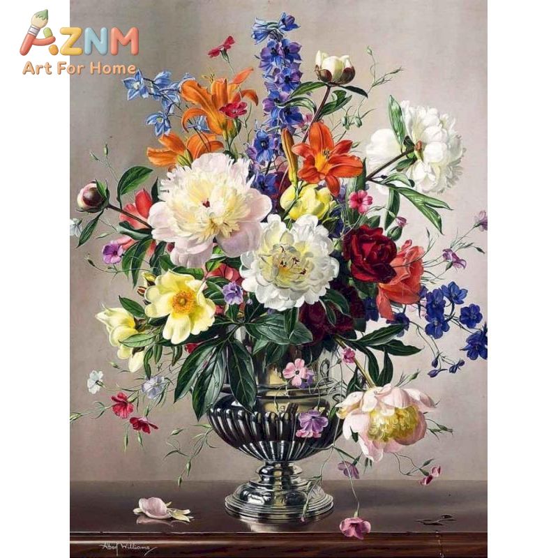 لوحة فنية كلاسيكية على قماش لز - مراجعة Home Decor Vase With Flowers وسعره
