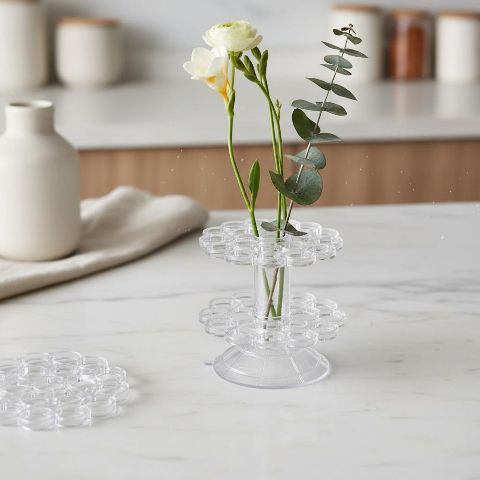 حامل ساق الزهور على شكل ملفوفة - مراجعة Home Decor Vase With Flowers وسعره