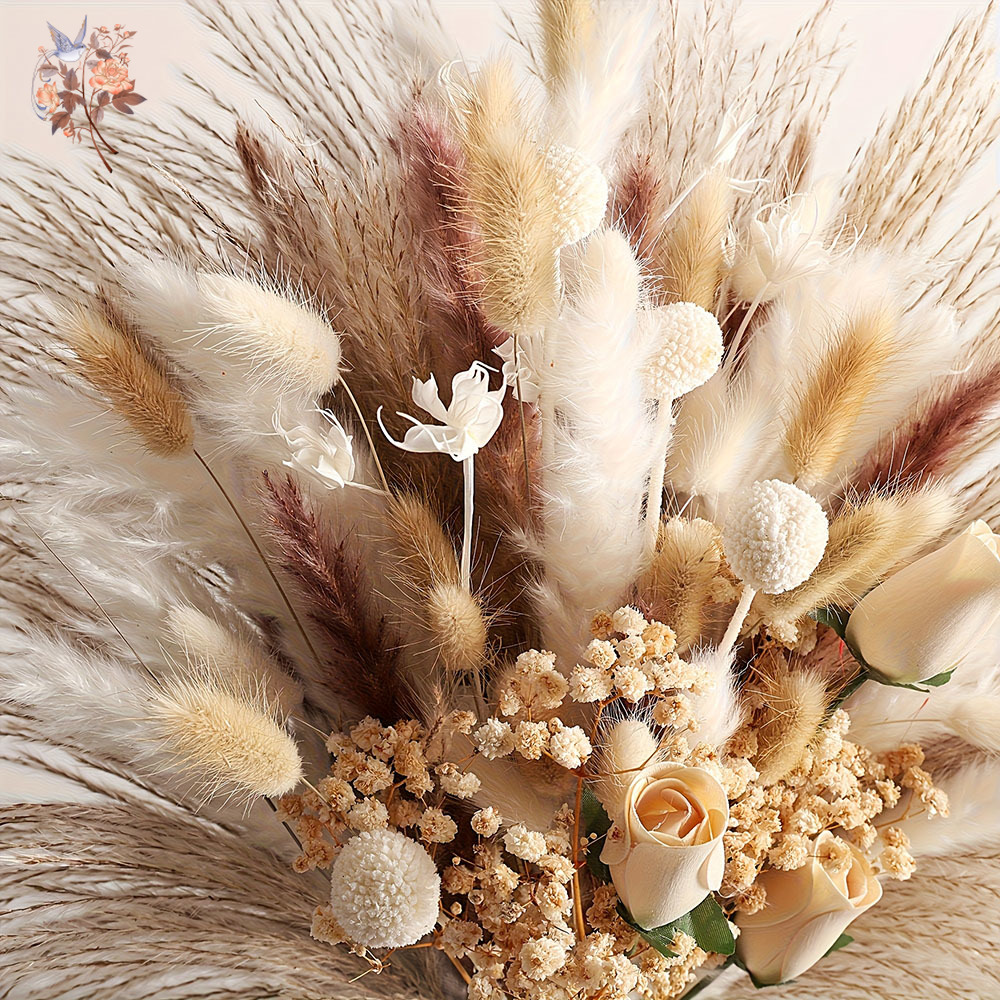 80 قطعة من الزهور الاصطناعية ا - مراجعة Pampas Grass Decor وسعره