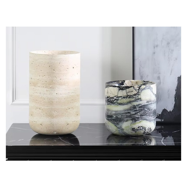 مزهرية رخامية طبيعية مخصصة، دي - مراجعة Home Decor Vase With Flowers وسعره