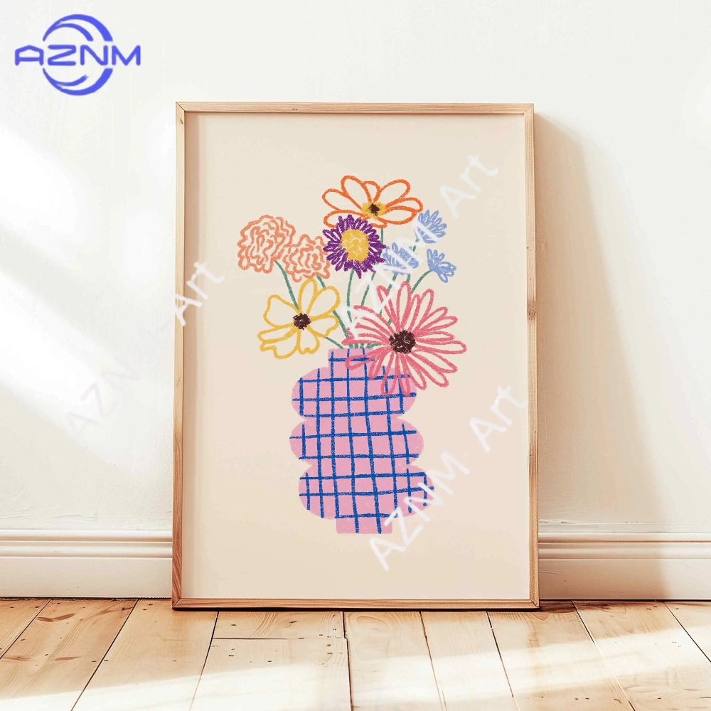لوحة فنية جدارية قماشية بتصميم - مراجعة Home Decor Vase With Flowers وسعره