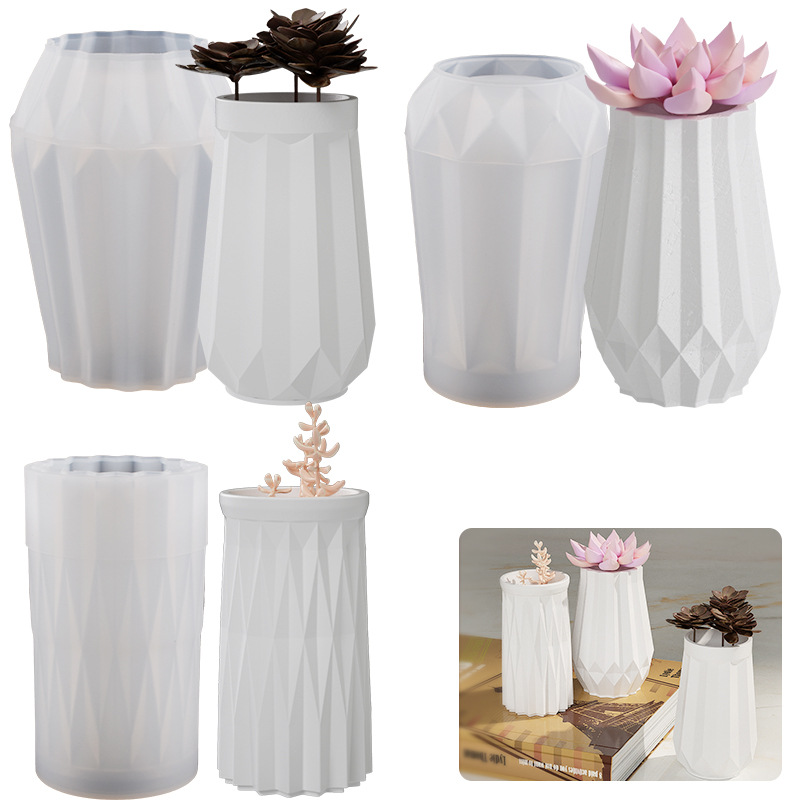 زهرية مستديرة من الماس قالب من - مراجعة Home Decor Vase With Flowers وسعره
