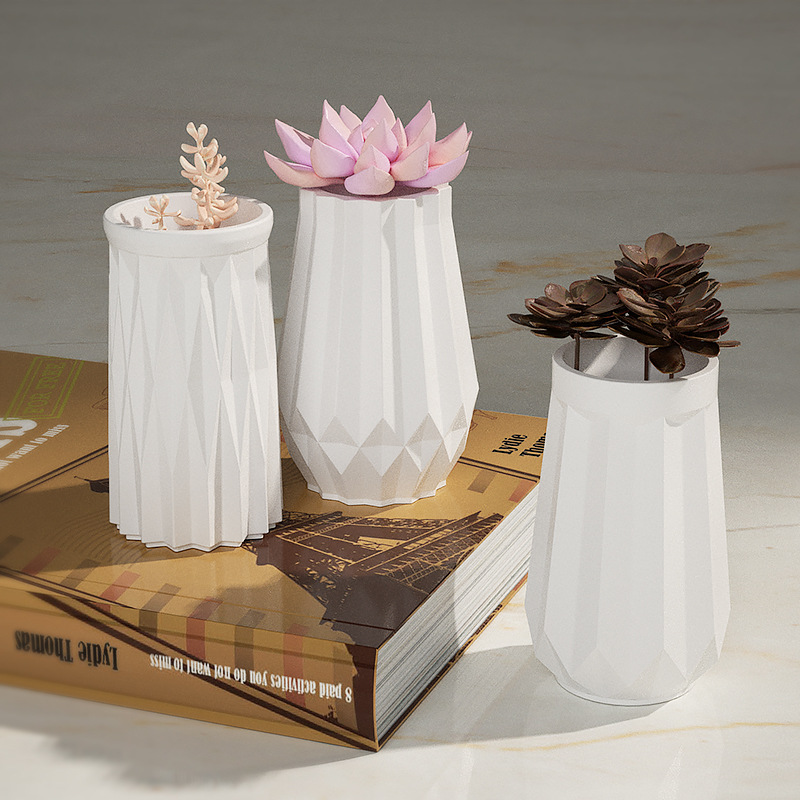 زهرية مستديرة من الماس قالب من - مراجعة Home Decor Vase With Flowers وسعره
