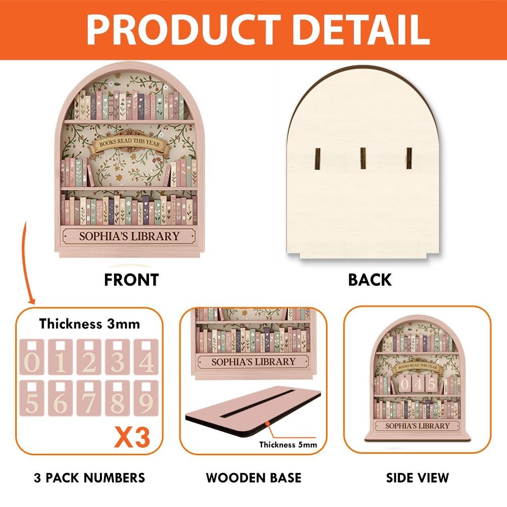 عداد كتب خشبي جديد لتتبع الكتب - مراجعة Home Decor Catalog وسعره
