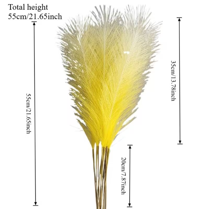 10 قطع من عشب البامباس الاصطنا - مراجعة Pampas Grass Decor وسعره