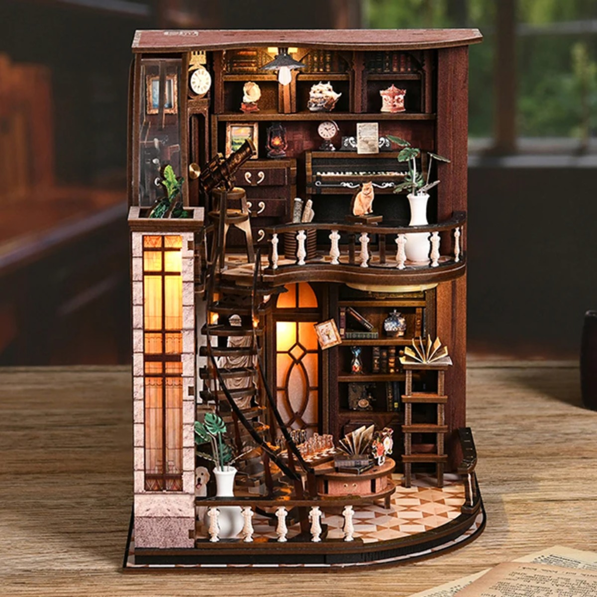 طقم ركن كتاب مصغر خشبي للتركيب - مراجعة Aesthetic Bookend وسعره