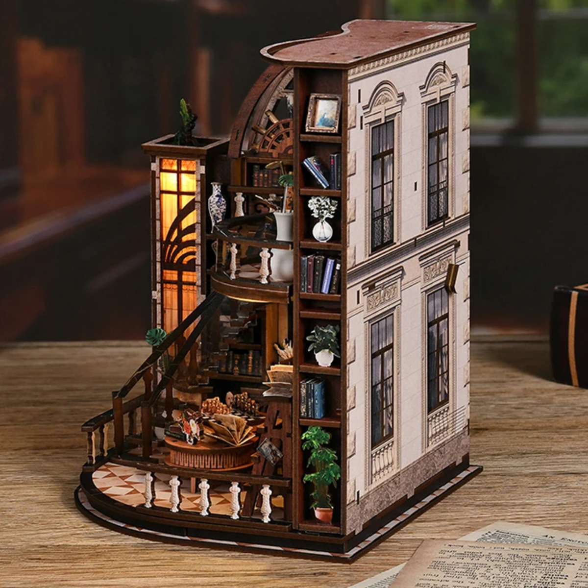 طقم ركن كتاب مصغر خشبي للتركيب - مراجعة Aesthetic Bookend وسعره