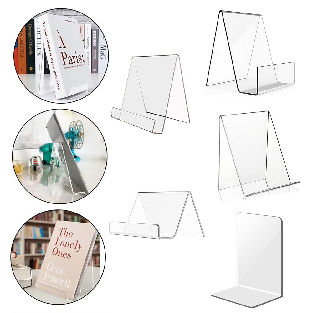حامل كتب أكريليك شفاف متعدد ال - مراجعة Aesthetic Bookend وسعره