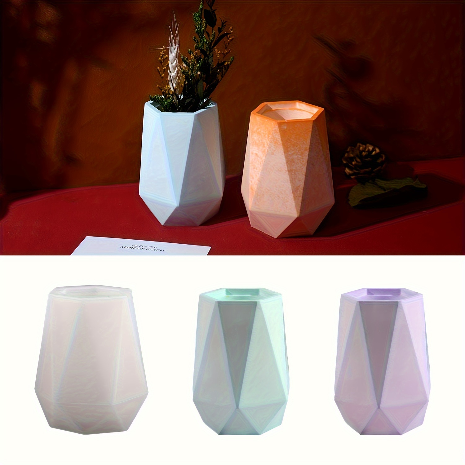 قالب سيليكون لصنع مزهرية بتصمي - مراجعة Home Decor Vase With Flowers وسعره