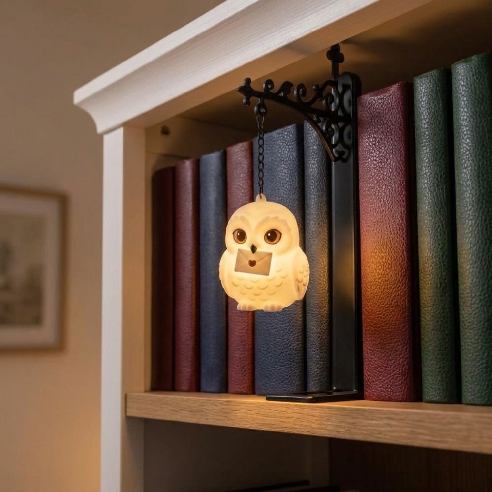 مصباح ليلي بتصميم بومة عتيقة،  - مراجعة Aesthetic Bookend وسعره