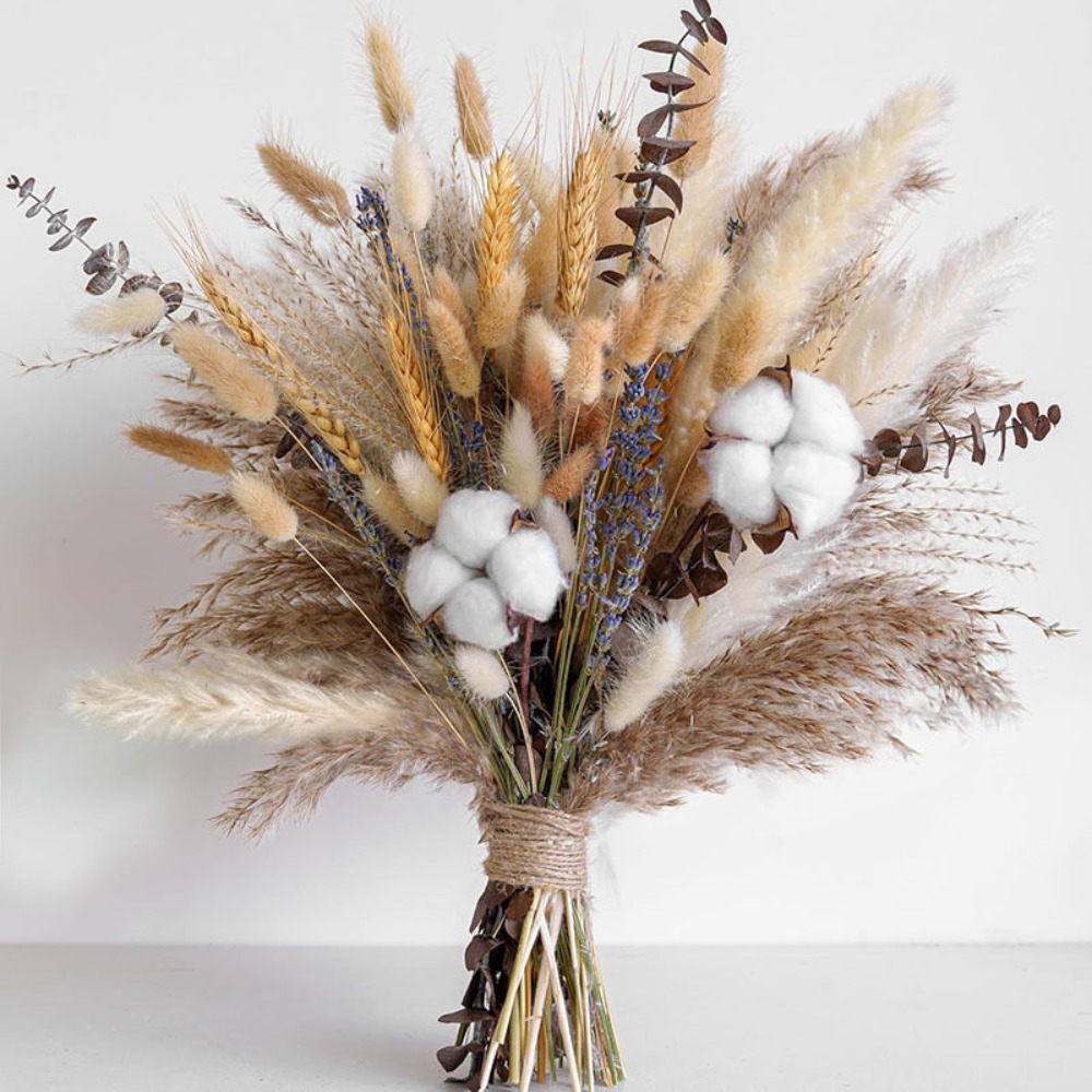 80 قطعة باقة الزهور المجففة ال - مراجعة Pampas Grass Decor وسعره