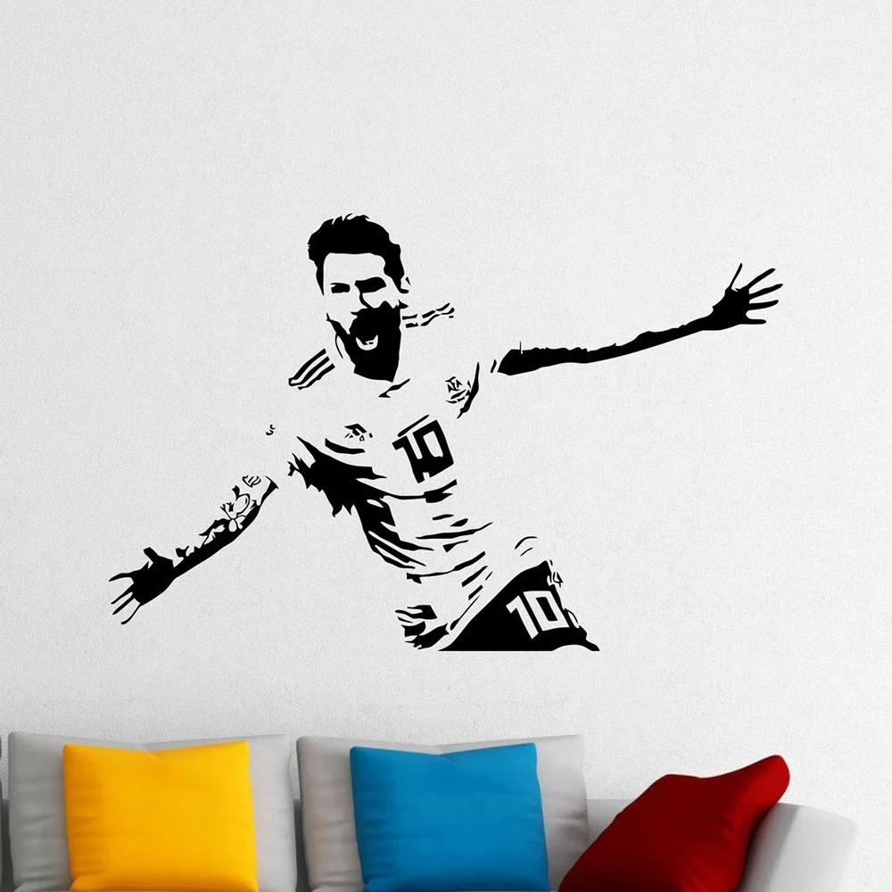 ميسي ملصق حائط من الفينيل ، عل - مراجعة Home Decor Indonesia وسعره
