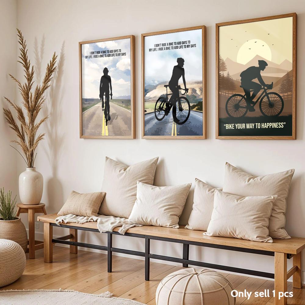 ملصق فني تحفيزي لركوب الدراجات - مراجعة Home Decor Quotes Ideas وسعره