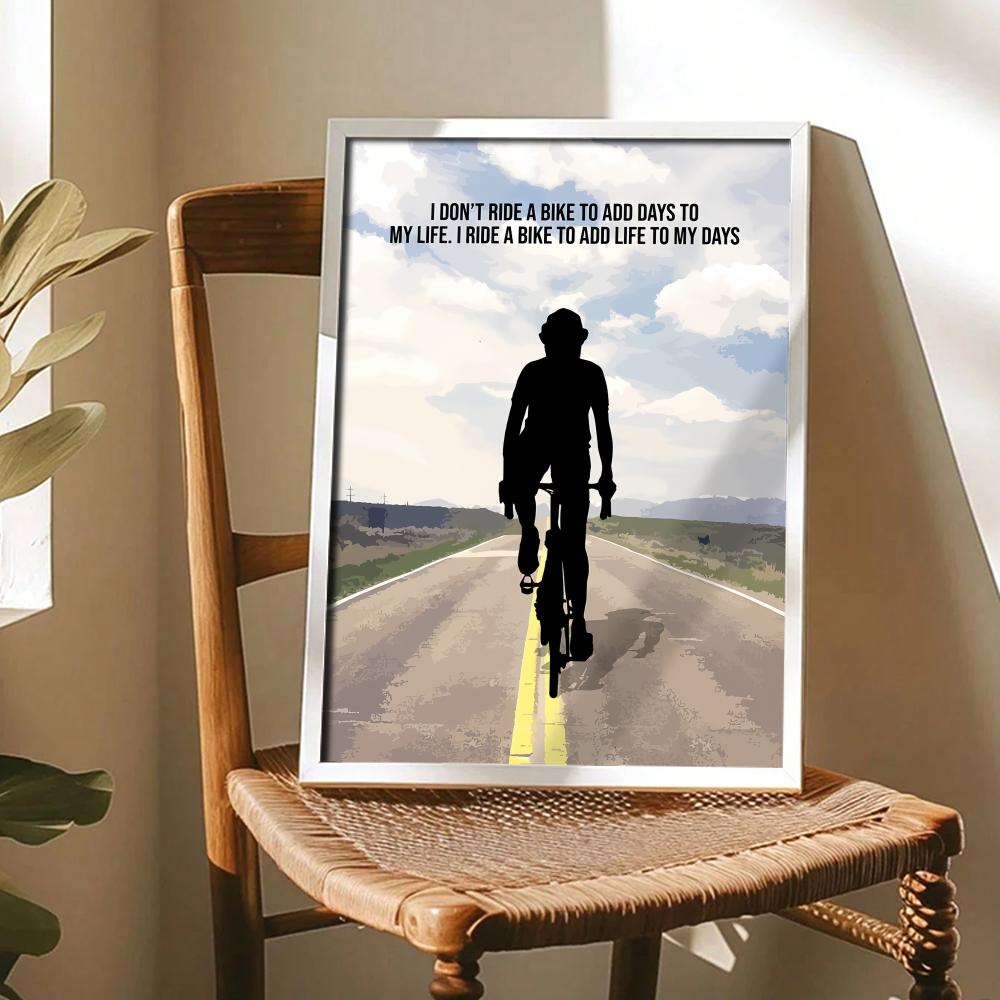 ملصق فني تحفيزي لركوب الدراجات - مراجعة Home Decor Quotes Ideas وسعره
