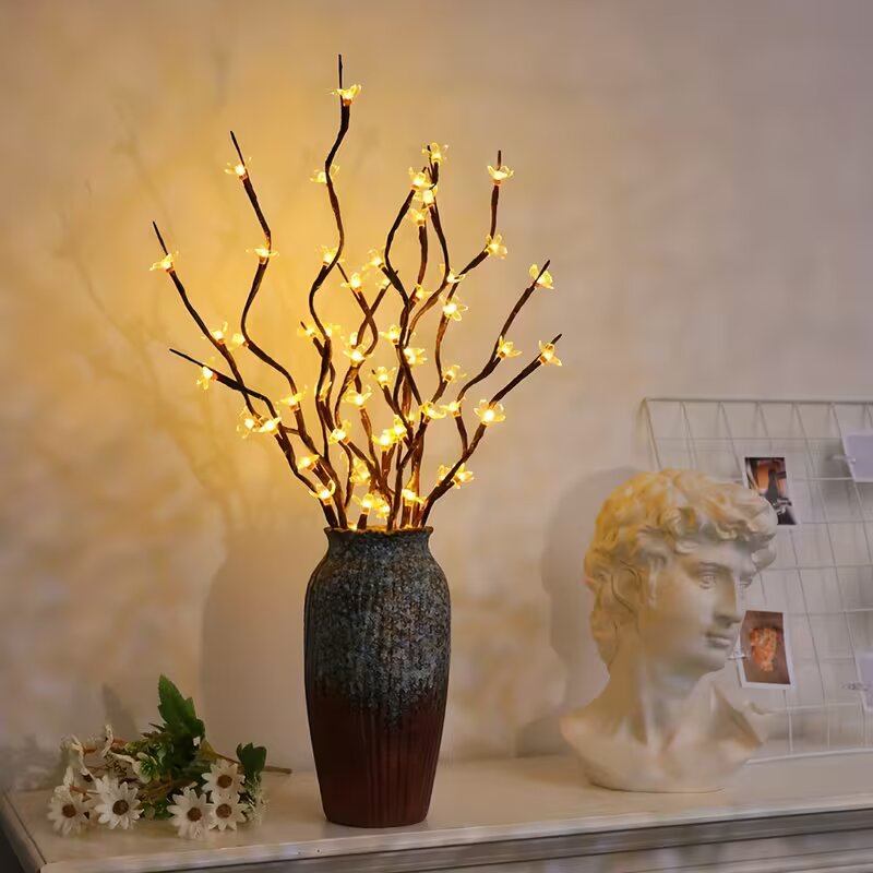 1/2 قطعة إضاءة على شكل فروع شج - مراجعة Home Decor Outdoor وسعره