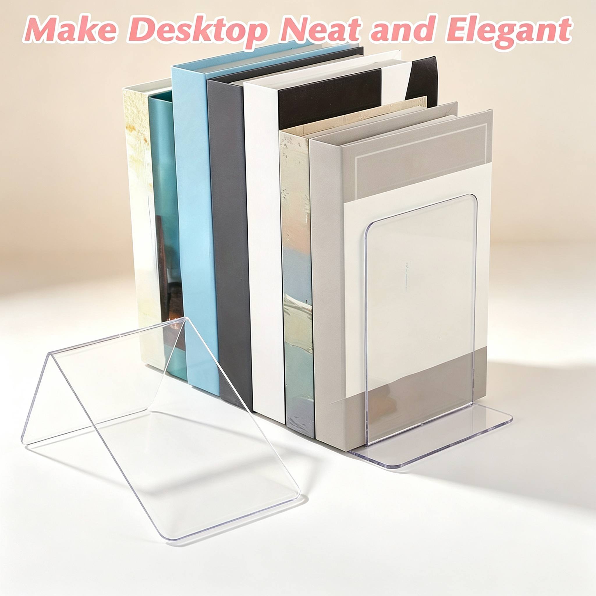 6 قطع من حوامل عرض الكتب الشفا - مراجعة Aesthetic Bookend وسعره