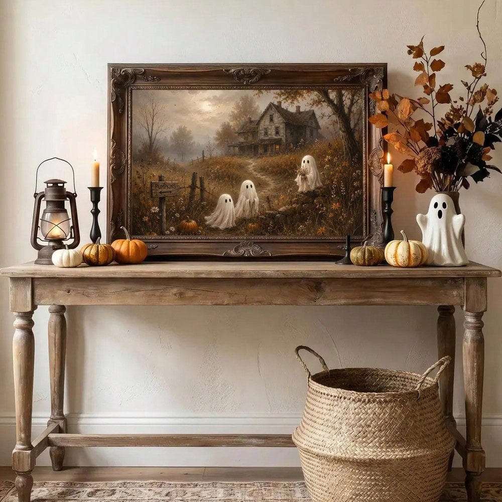 لوحة فنية مؤطرة لعيد الهالوين  - مراجعة Home Decor Mirror وسعره