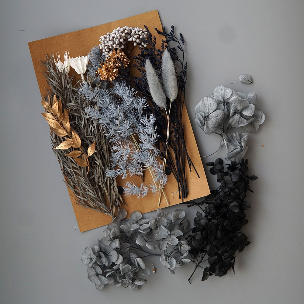 1 حزمة النباتات الاصطناعية الم - مراجعة Dried Flower Bouquet وسعره