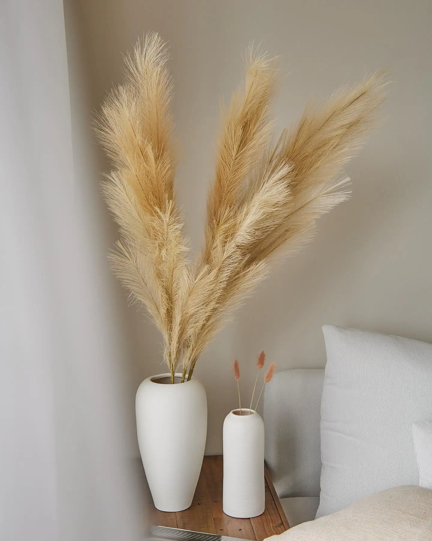 الاصطناعي فو Pampas العشب كبير - مراجعة Pampas Grass Decor وسعره