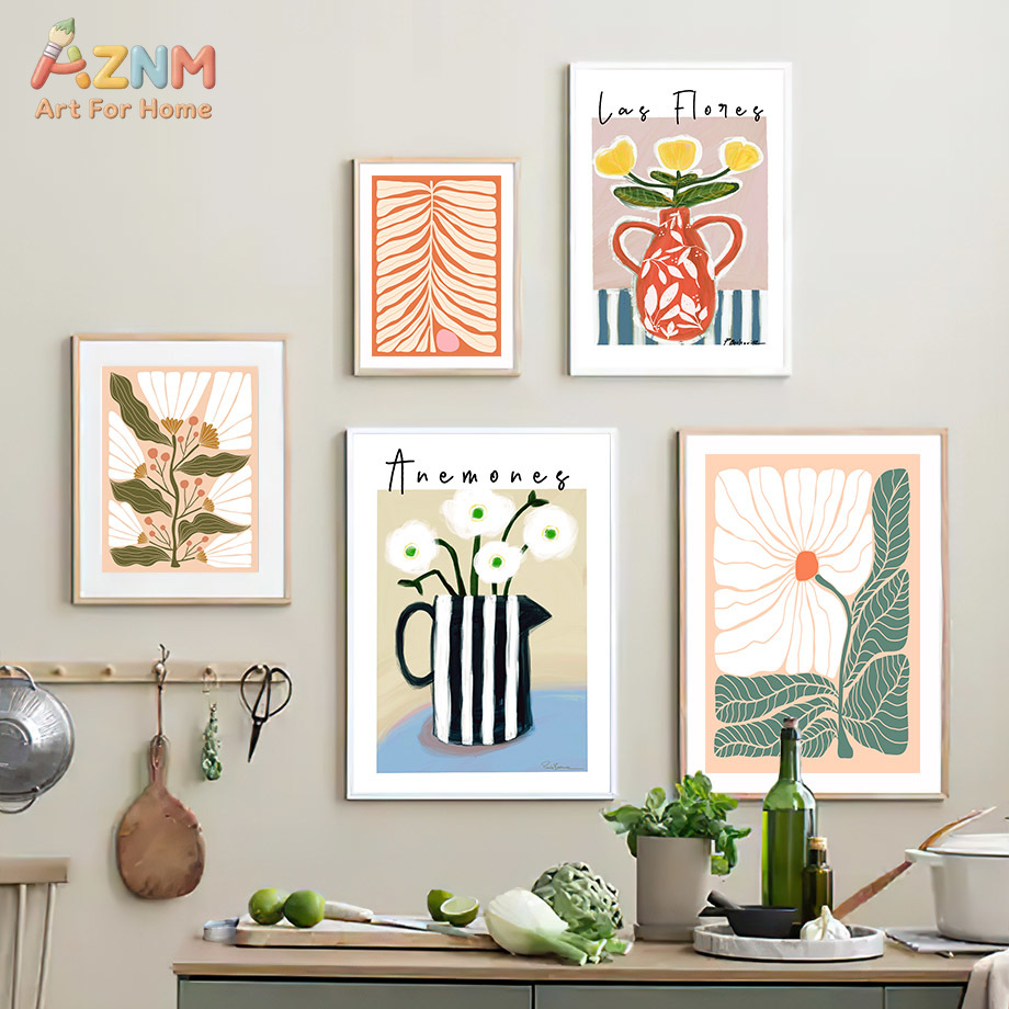 لوحة جدارية قماشية بوهيمية من  - مراجعة Home Decor Vase With Flowers وسعره