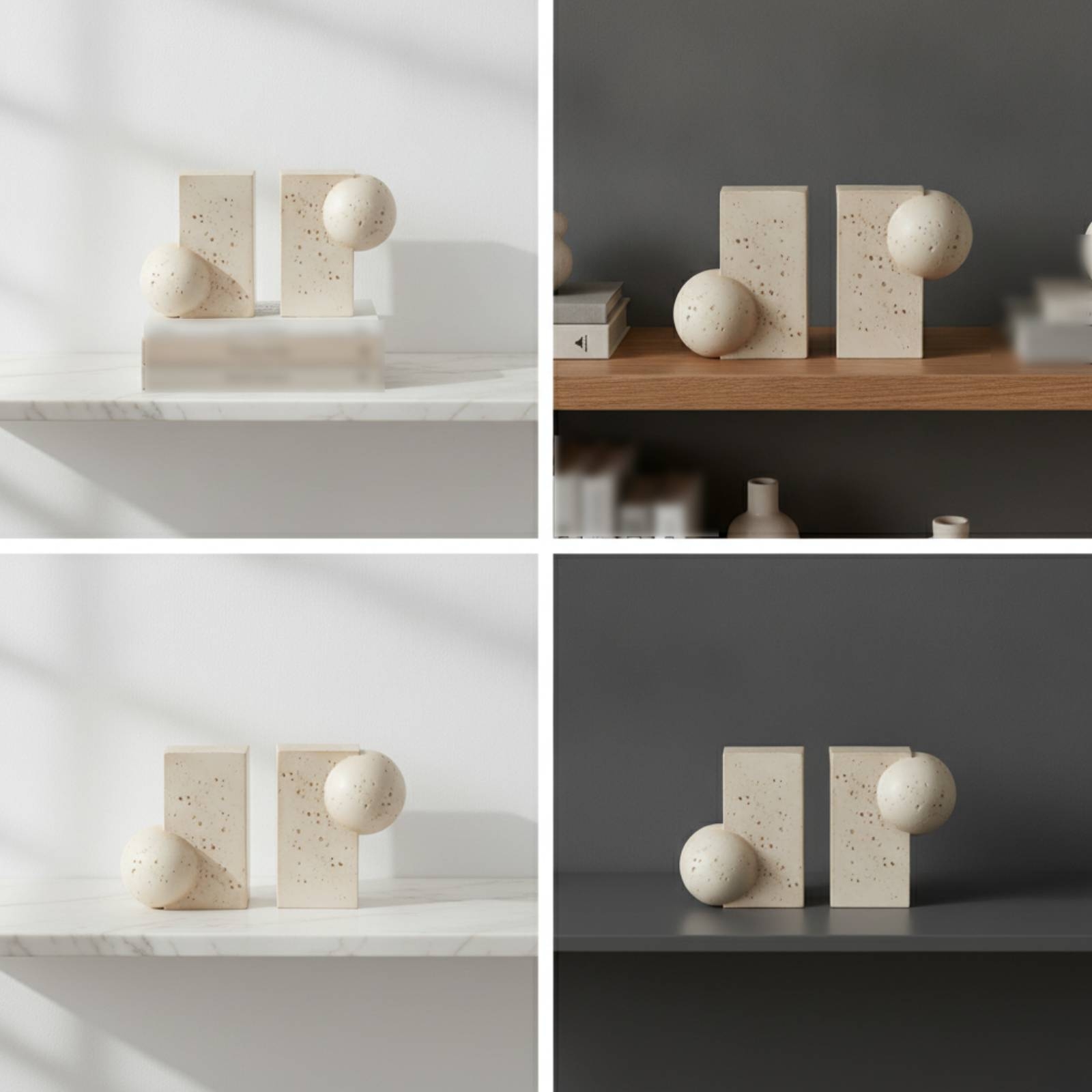 مساند كتب نحتية بتصميم هندسي ب - مراجعة Aesthetic Bookend وسعره