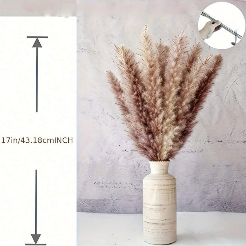 110 قطعة من باقة عشب البامباس  - مراجعة Pampas Grass Decor وسعره
