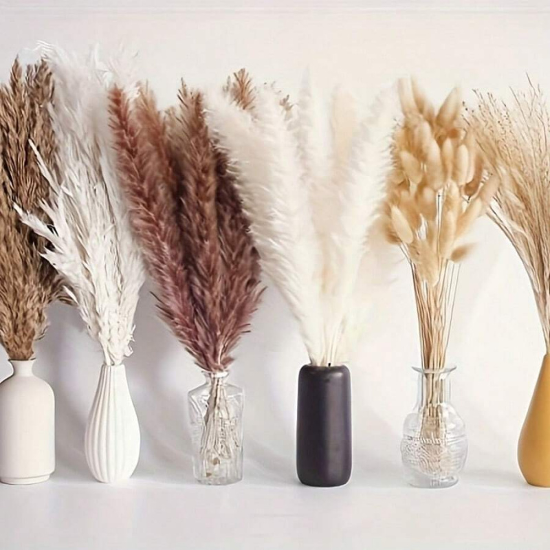 110 قطعة من باقة عشب البامباس  - مراجعة Pampas Grass Decor وسعره