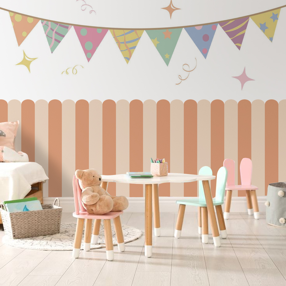 متعدد الألوان عمودي مخطط قوس خ - مراجعة Home Decor Game وسعره