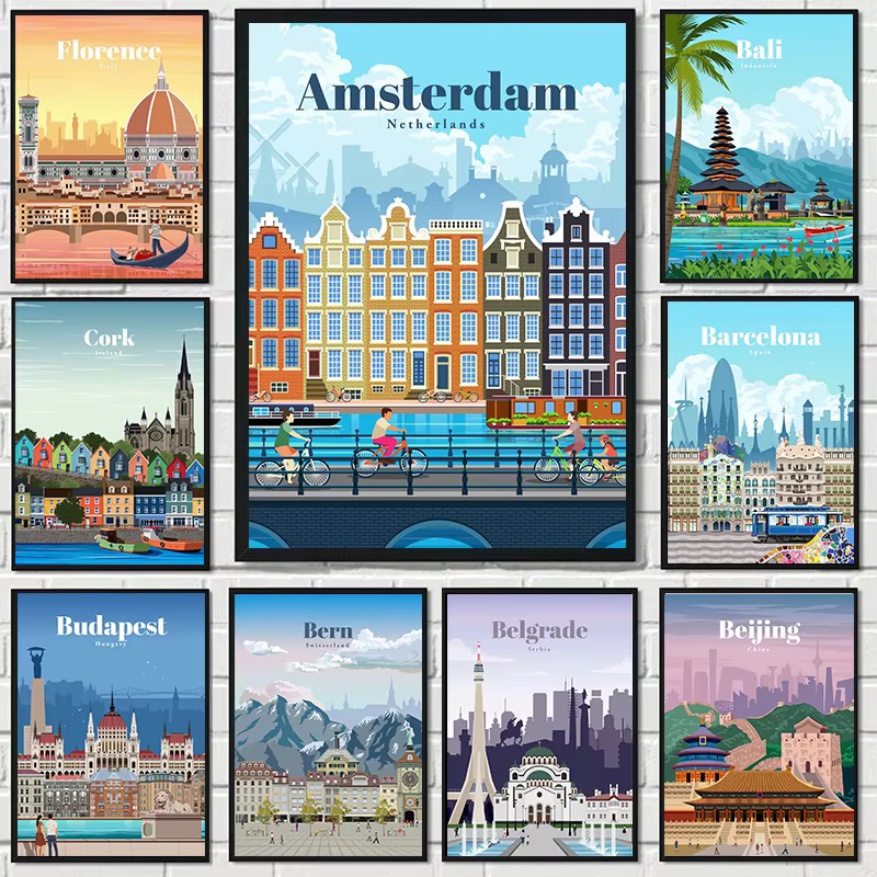لوحة ماسية لامنية: أمستردام، ط - مراجعة Home Decor London وسعره